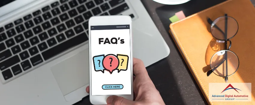ADAG - An FAQ page on a mobile website. 