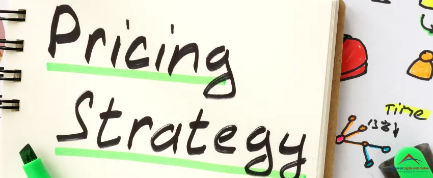 ADAG - Pricing strategy written on a notepad