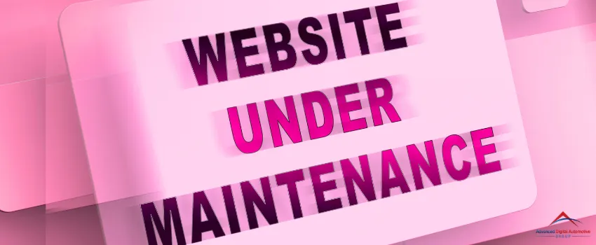 ADAG - Website under maintenance warning graphic