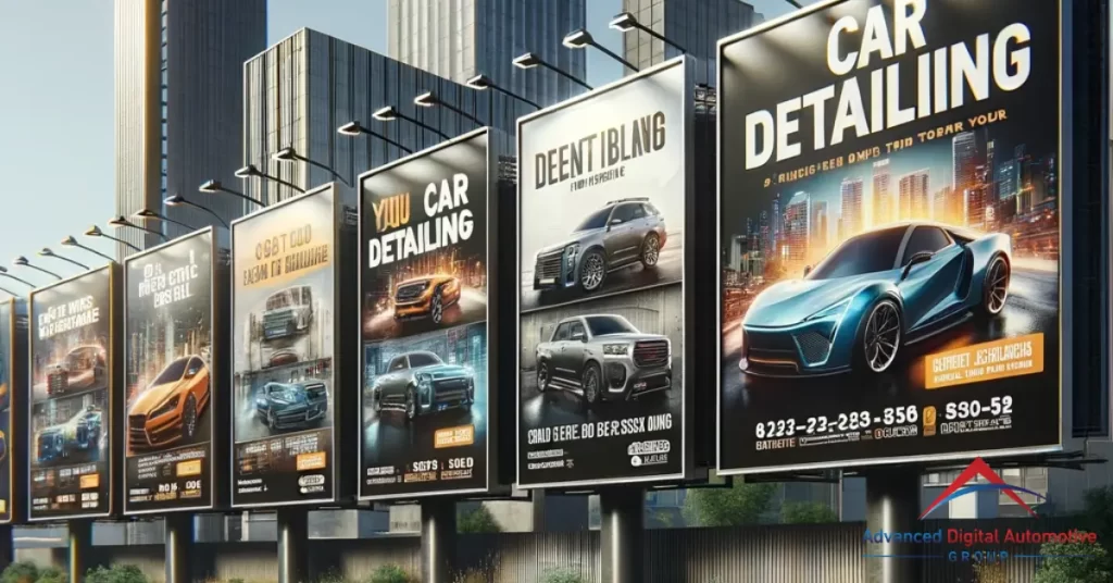 Car detailing billboards