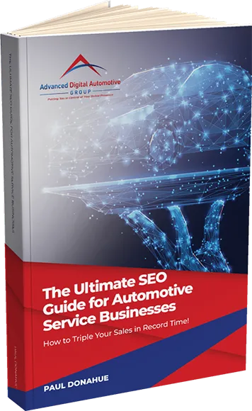 The Ultimate SEO Guide for Automotive Service Businesses Book Cover.